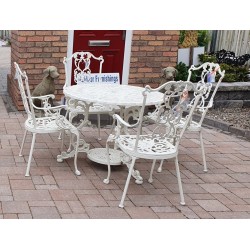 Colebrookedale Style Table & Chairs OldWhite